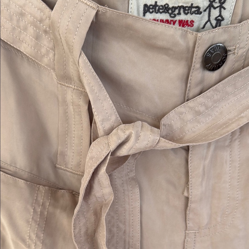 Johnny Was Tan Cargo Pants Relaxed Fit - Picture 5 of 9